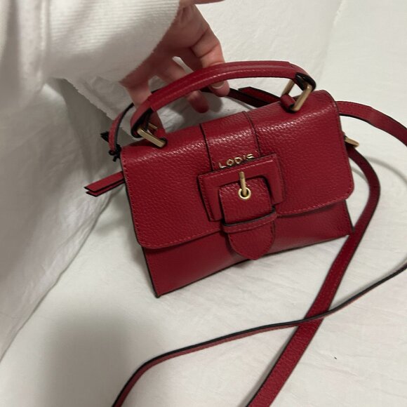 NWT! Women's Lodis "Addison" Red Designer Leather Mini Purse - Picture 3 of 16